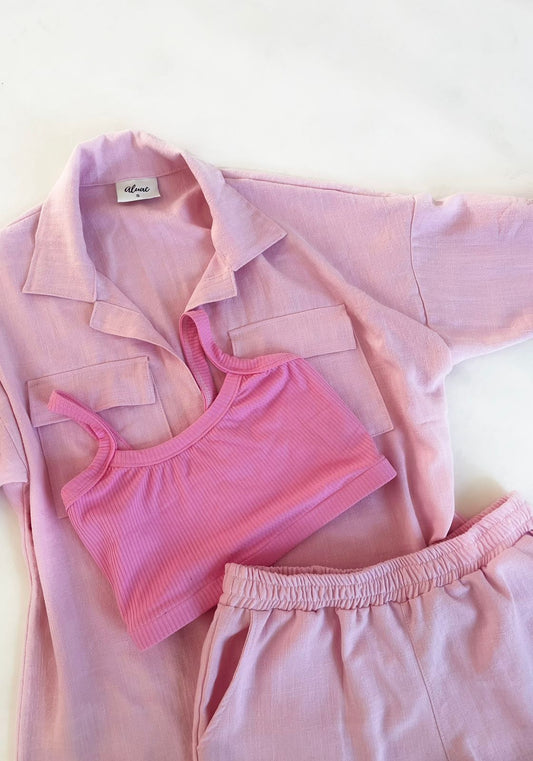 Set de Lino Savana - Rosa