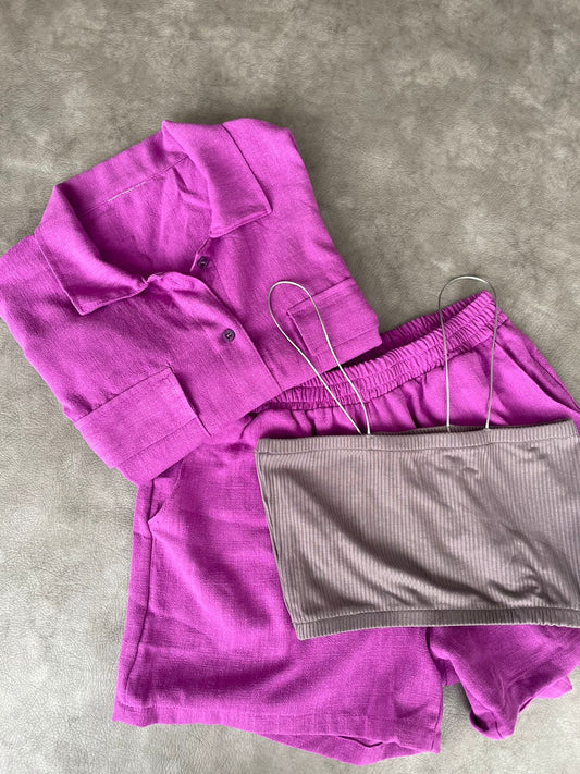 Set de Lino Savana - Morado